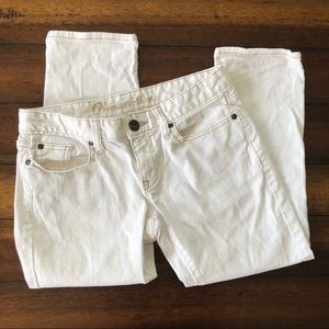 Gap White Cropped Jeans